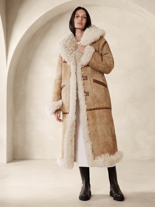 Toscana Reversible Shearling Coat | Banana Republic (US)