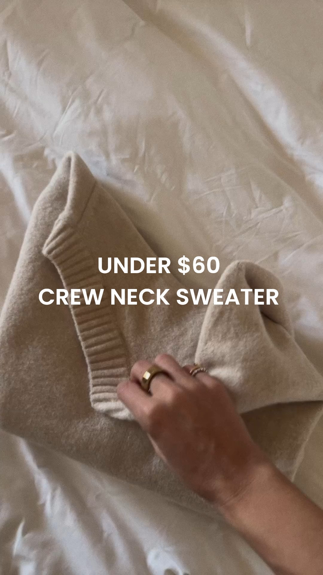 Zara crewneck sweater - I wear an XS it has an oversized fit 