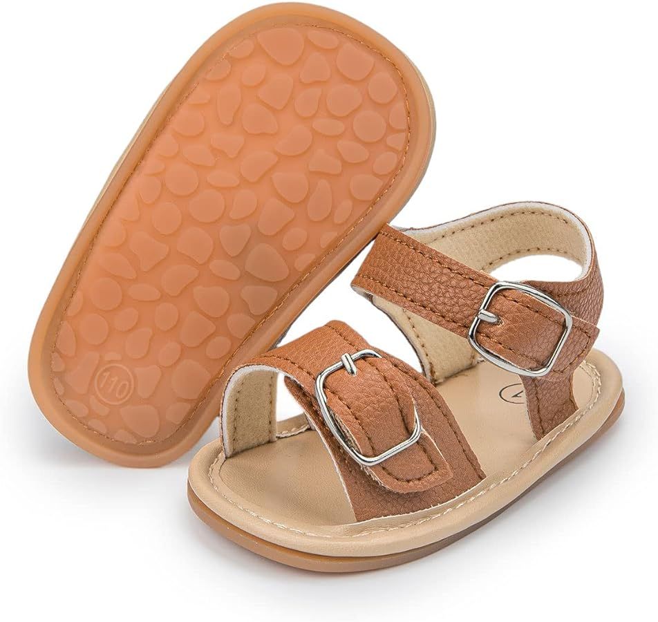 Fromosa Infant Baby Boys Girls Summer Sandals Newborn Lightweight Non slip Rubber Sole Breathable... | Amazon (US)