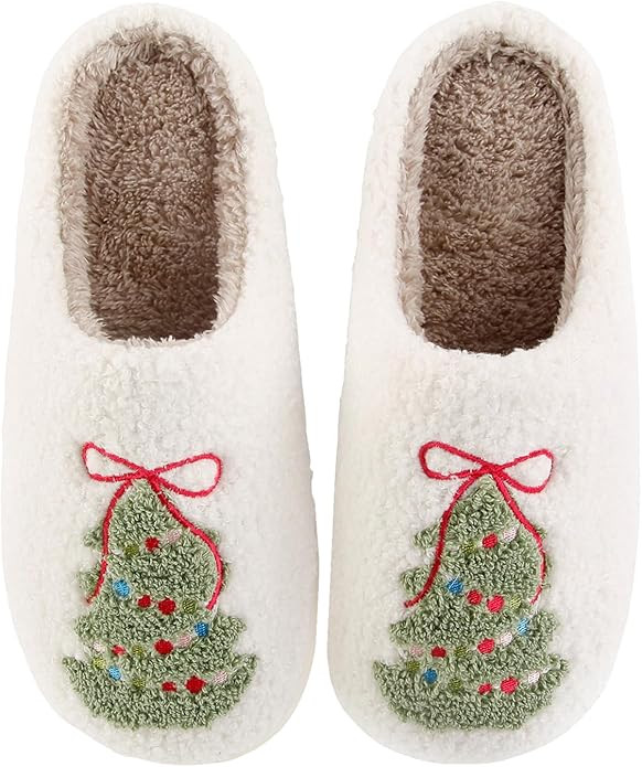 Bow Slippers For Women Men Pink Bow Tie House Slippers For Women Indoor Outdoor Ladies Comfy Bedr... | Amazon (US)