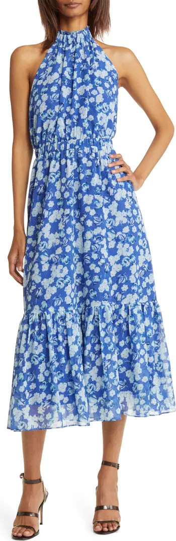Floral Print Halter Neck Maxi Dress | Nordstrom