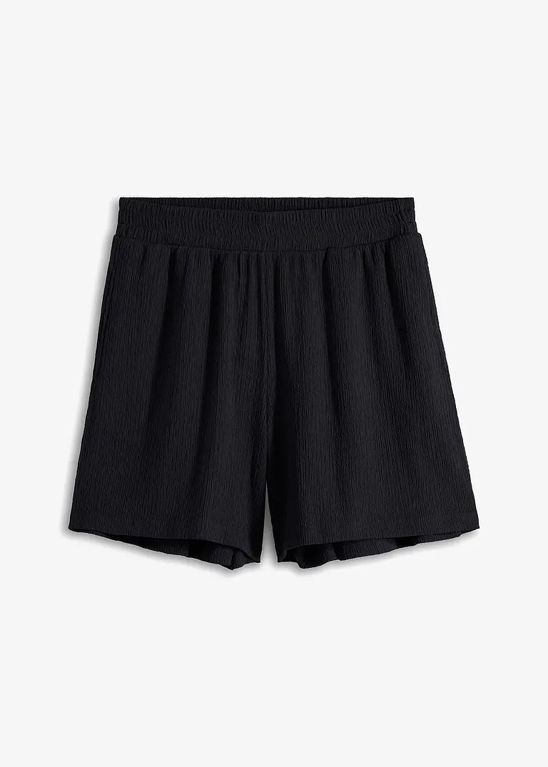 Schlupf-Shorts mit hohem Bund aus Strukturjersey | Bonprix DE