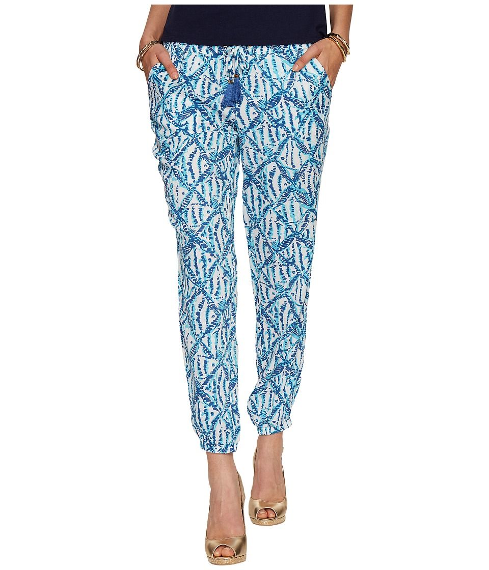 Lilly Pulitzer - Piper Pants (Sparkling Blue Hook Up) Women's Casual Pants | Zappos