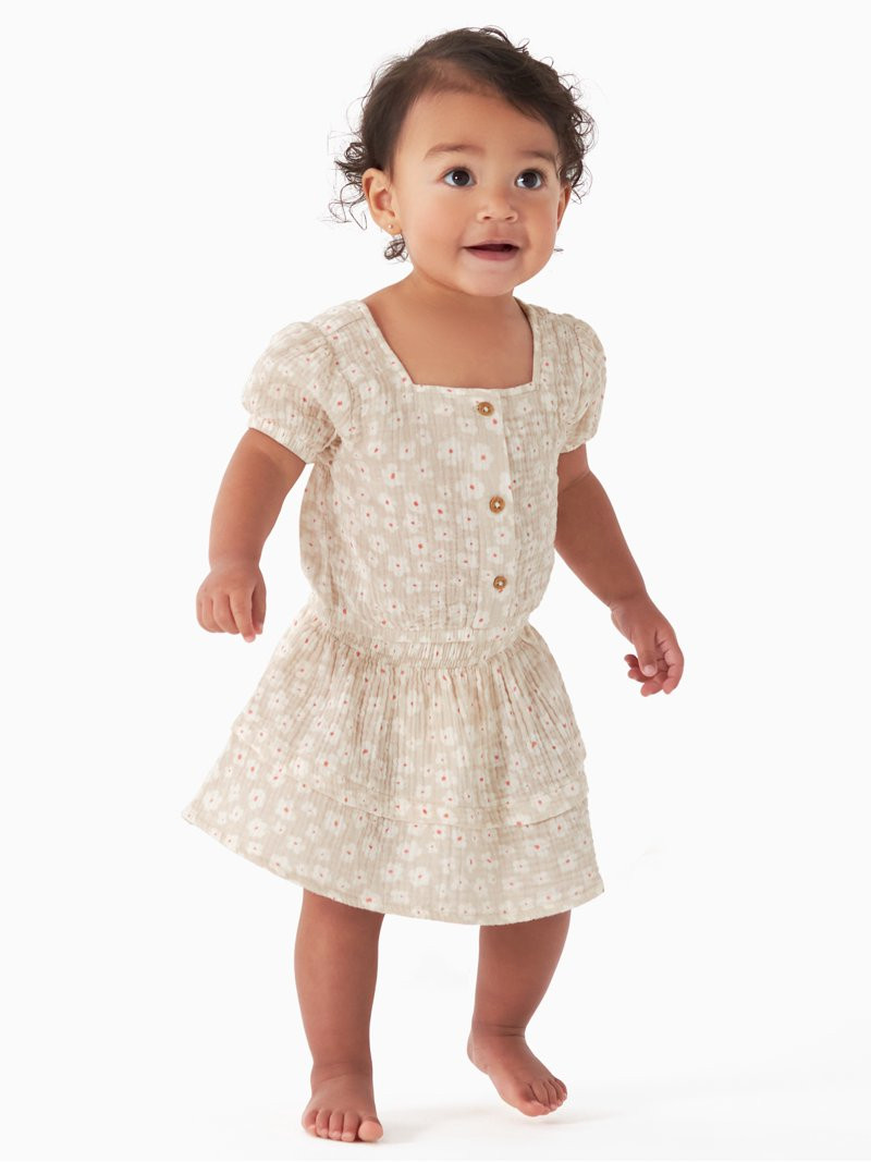 Modern Moments by Gerber Baby and Toddler Girls Top and Skirt Set, 2-Piece, Sizes 12M-5T | Walmart (US)