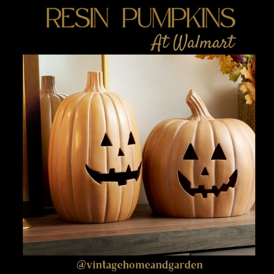 My Texas House Resin Pumpkins!  Purchase ASAP before they sell out!  These cute Jack-o-lanterns are perfect for your front porch and so adorable!
#mytexashousepumpkins
#jackolanterns
#walmartfinds

#LTKFindsUnder50 #LTKHome #LTKSeasonal