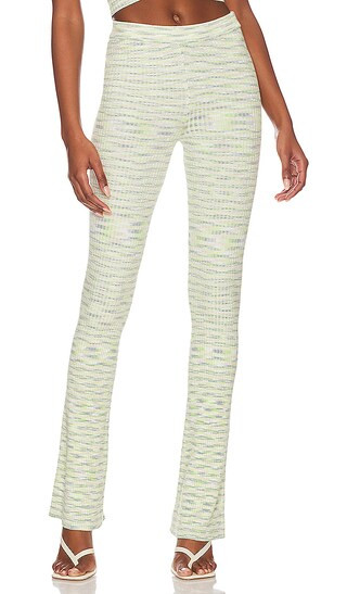 Mara Knit Pants in Lime Spacedye | Revolve Clothing (Global)