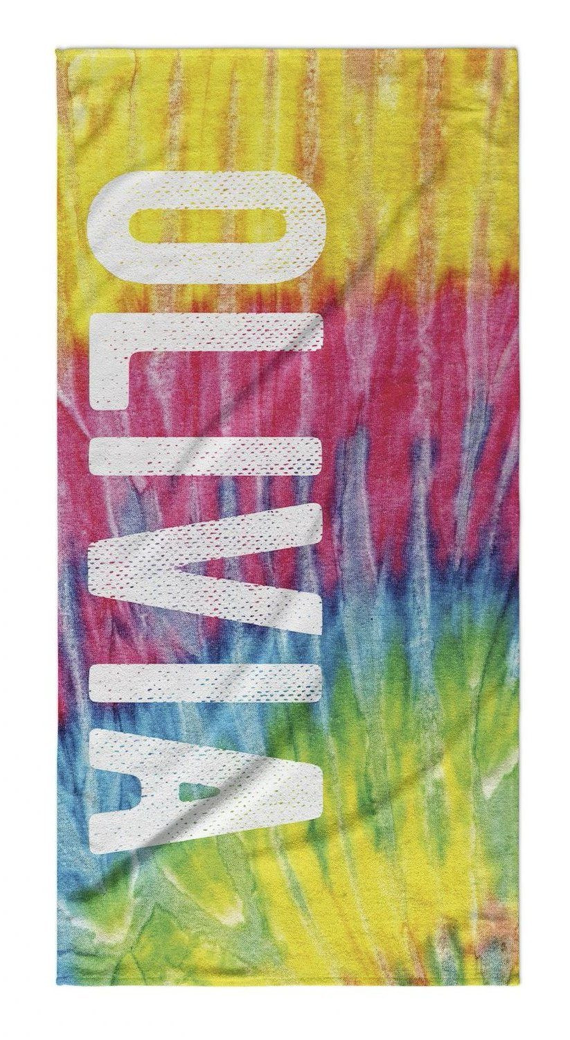 TIE DYE PERSONALIZED PREMIUM TOWEL | Highway 3