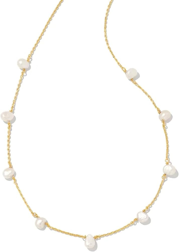 Kendra Scott Leighton 14k Gold-Plated Pearl Strand Necklace in White Pearl, Fashion Jewelry for W... | Amazon (US)