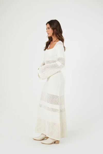 Open-Knit Bell-Sleeve Sweater Dress | Forever 21 (US)