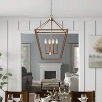 Maggiemae 4 - Light Lantern Geometric Chandelier | Wayfair North America