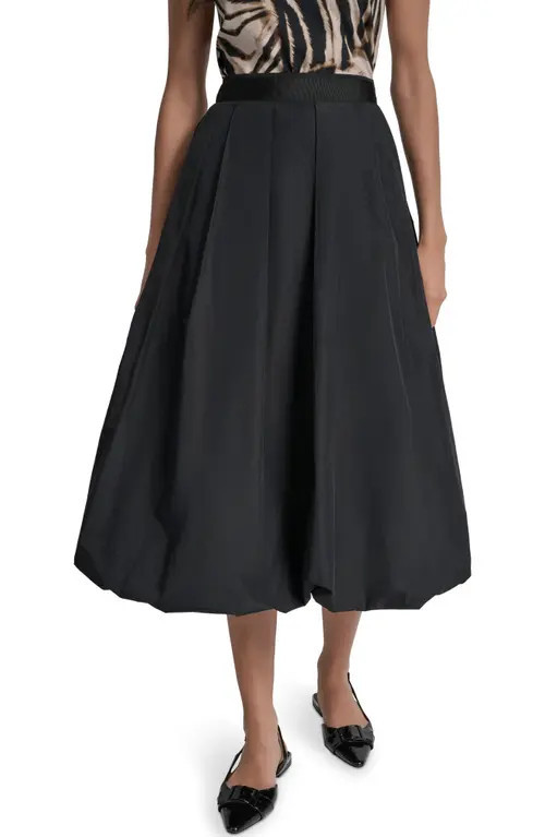 DKNY Woven A-Line Bubble Skirt in Black at Nordstrom, Size X-Large | Nordstrom