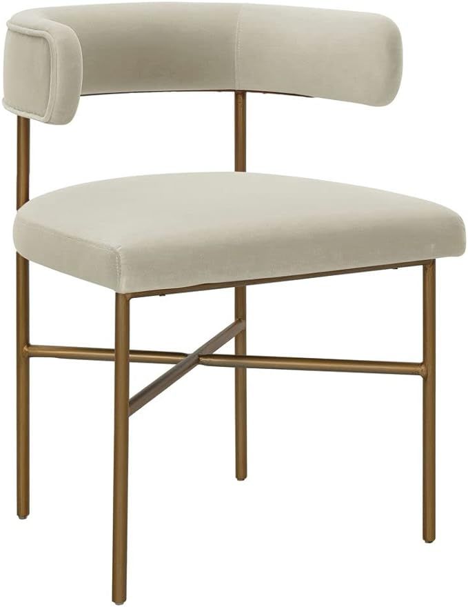 Tov Furniture Kim Performance Velvet Chair (Cream) | Amazon (US)