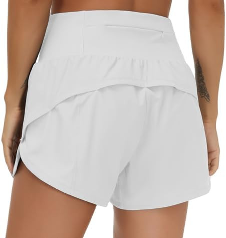 THE GYM PEOPLE Womens High Waisted Running Shorts Quick Dry Athletic Workout Shorts with Mesh Lin... | Amazon (US)