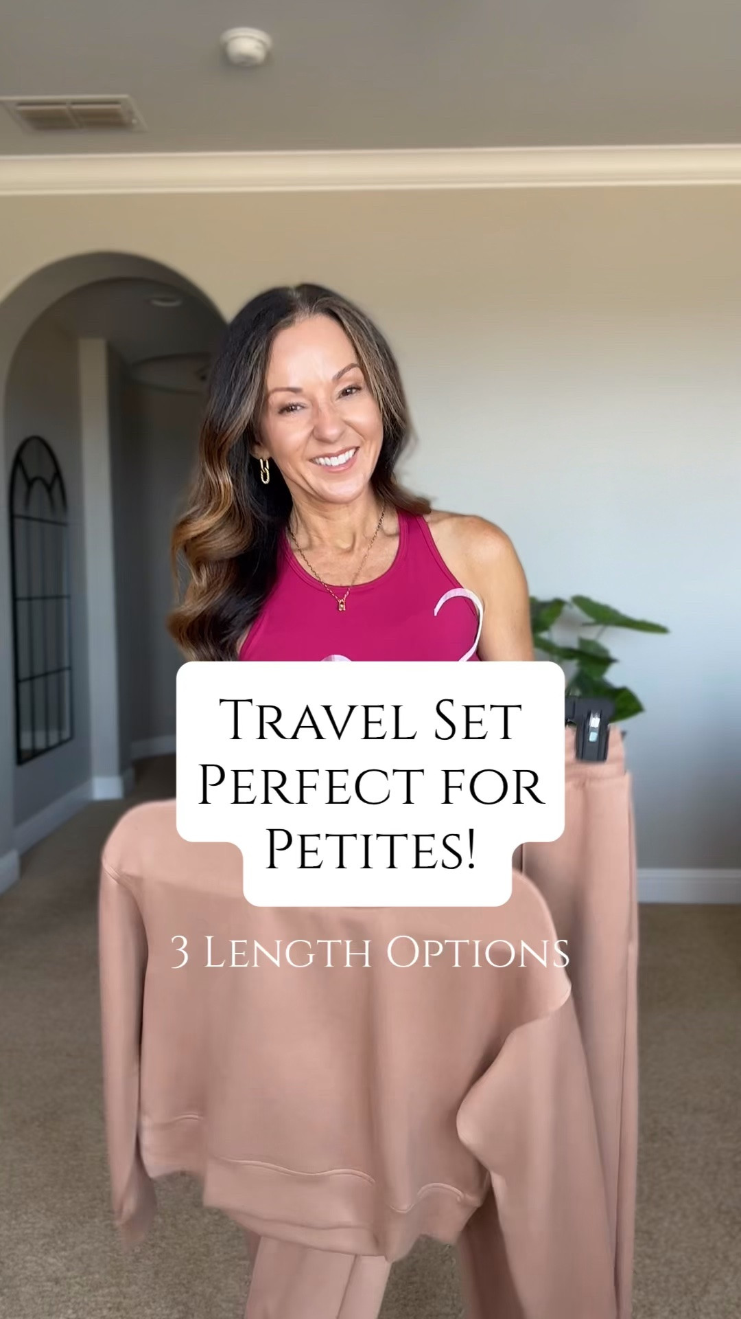 Fitness to lounge! Super cute scalloped skort & built in bra tank. Wide leg sweatpants in 3 length options and crewneck pullover For ref I'm 5'1", 107 lbs. Size XS in all pieces. 27" bottoms

#LTKActive #LTKPetite #LTKOver40