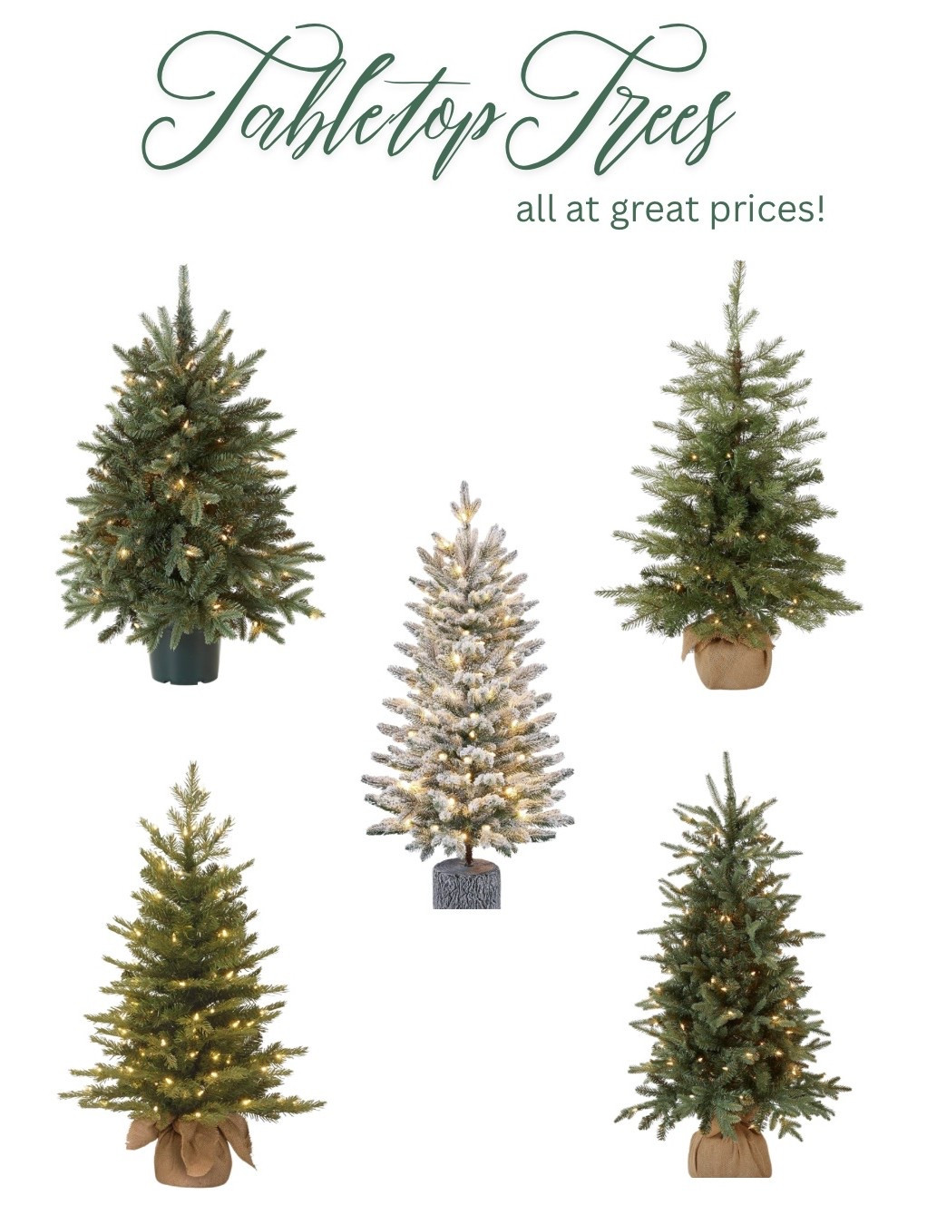 Tabletop Christmas trees at great prices
Prelit trees 

#LTKHome #LTKSeasonal