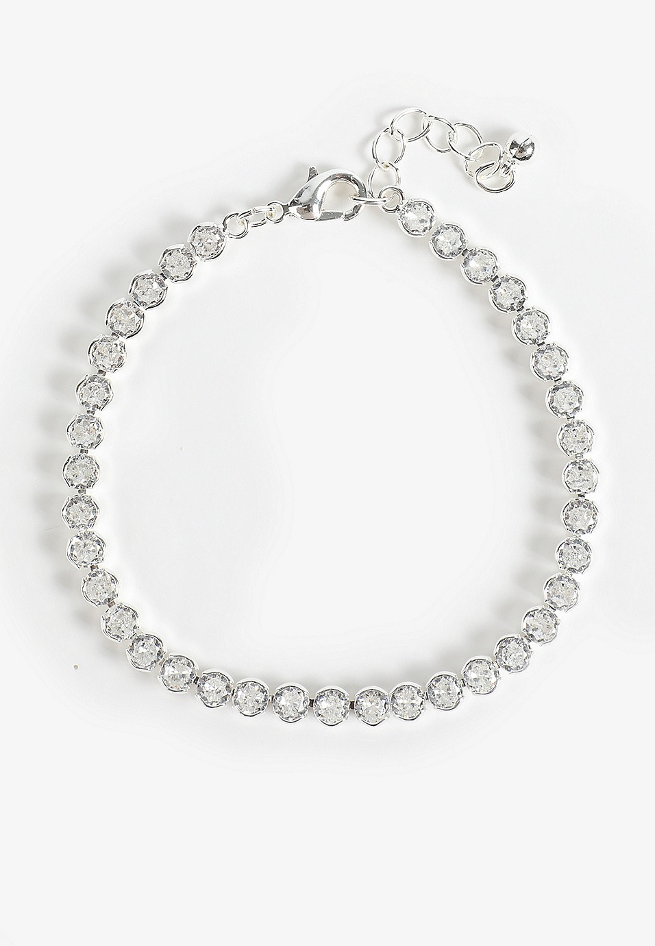 Sterling Silver Plated Tennis Bracelet | Maurices