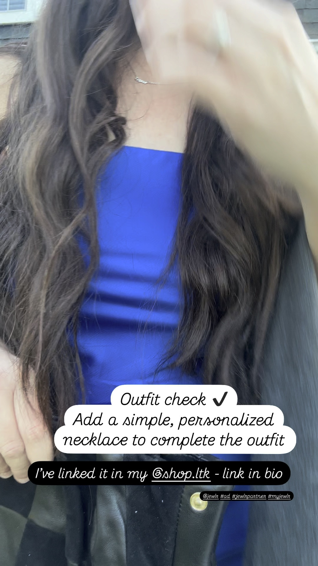 Complete your outfit with a personalized necklace. 

#ad 
#jewlrpartner #myjewlr