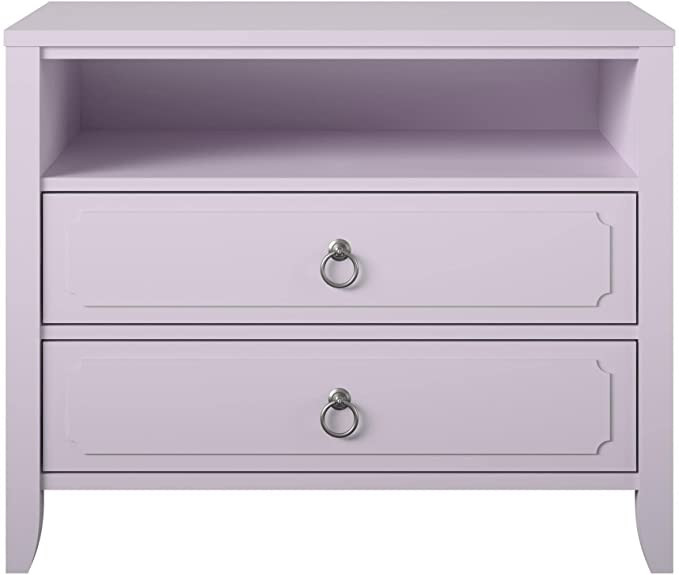 Novogratz Her Majesty 2 Drawer Nightstand, Lavender | Amazon (US)