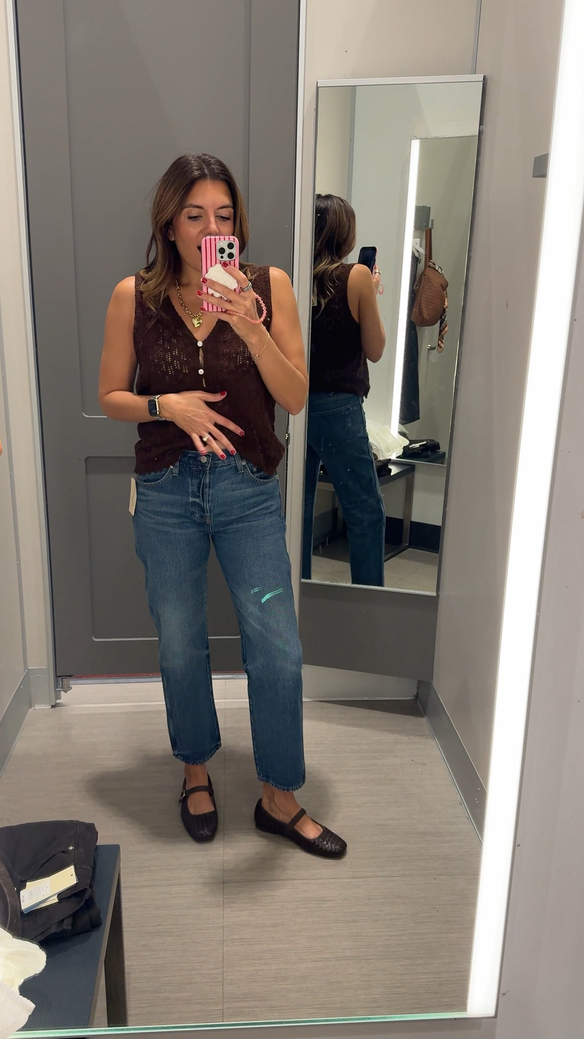 These mid rise boyfriend jeans could seriously pass as designer! I’m 5’7” in a size 2.

#LTKOver40 #LTKTall