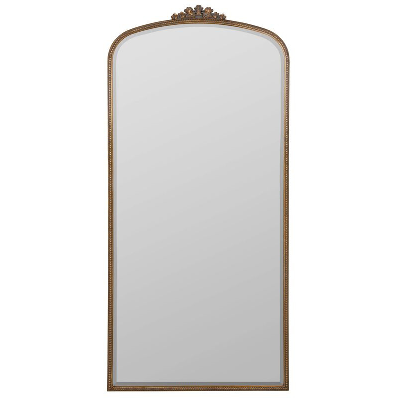 Bridgitte Ornate Floor Mirror, Antiqued Gold | One Kings Lane