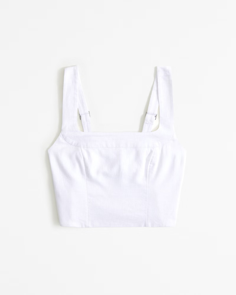 Linen-Blend Set Top | Abercrombie & Fitch (US)