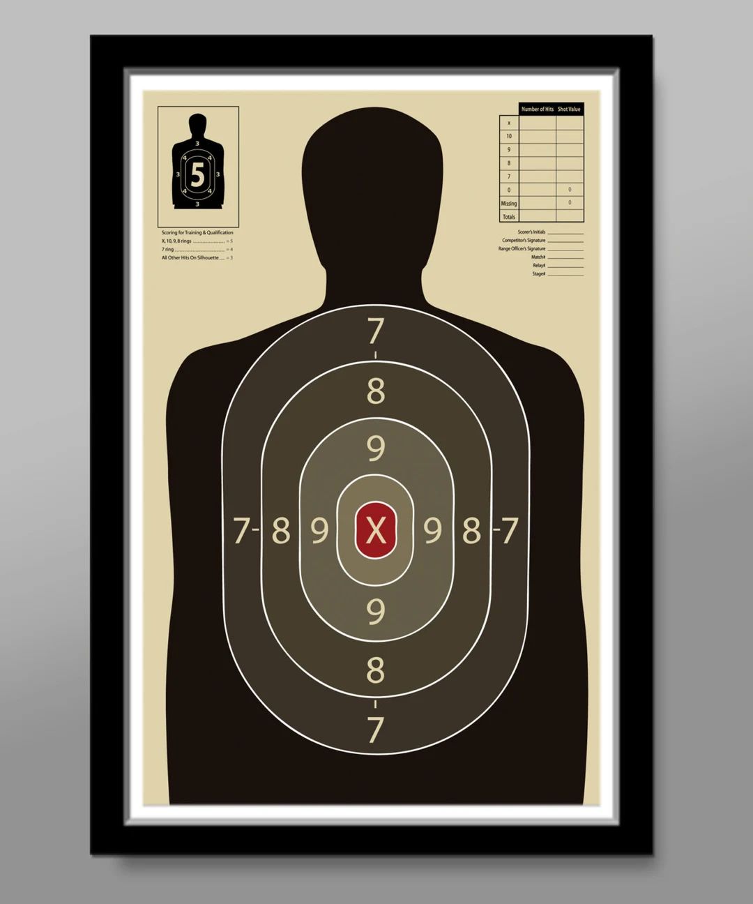 Official Gun Range Target Practice Poster - Print 323 - Home Decor | Etsy (US)