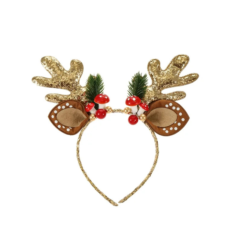 Holiday Time Reindeer Antler Headband, 1 Piece | Walmart (US)