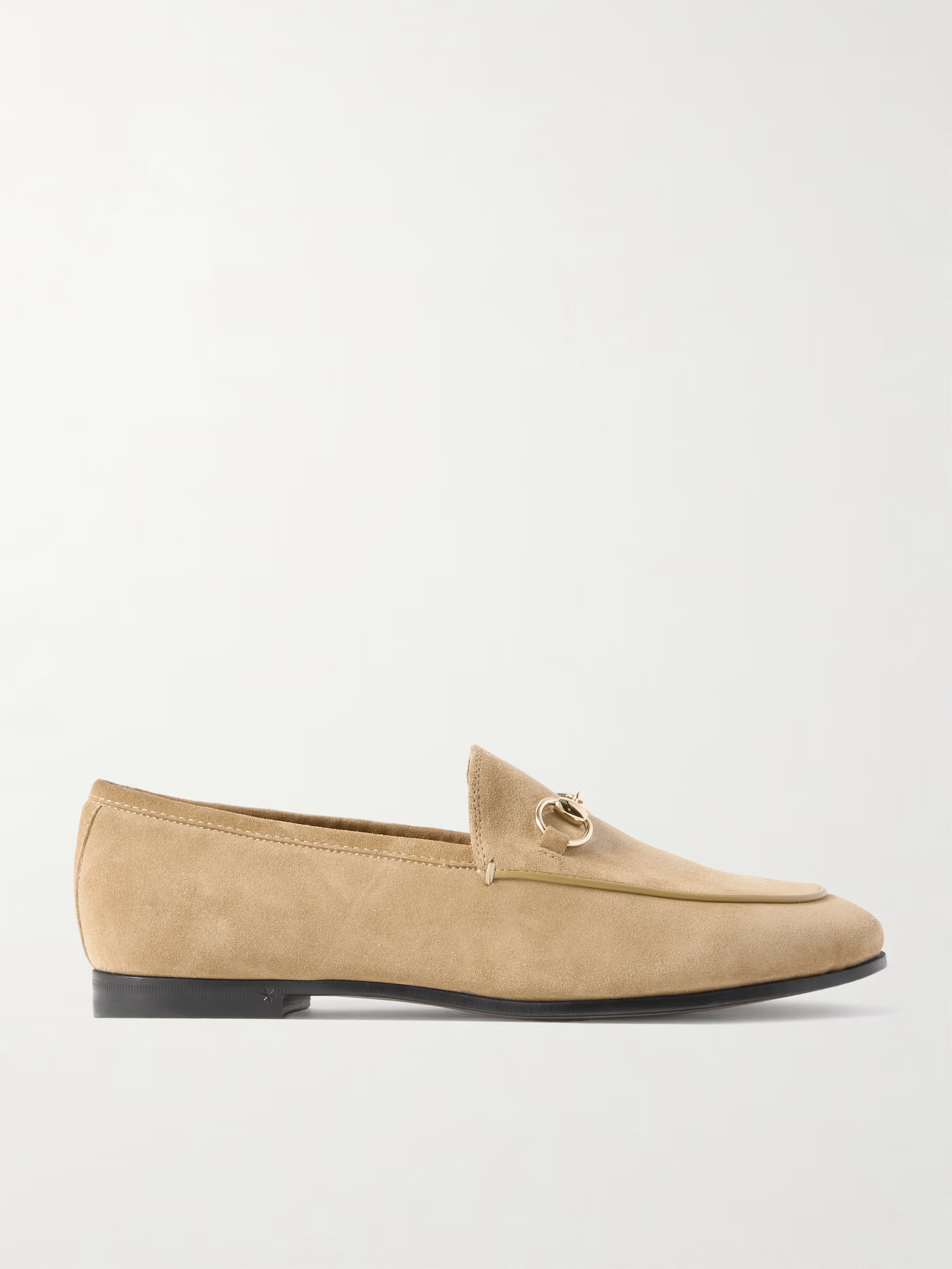 Jordaan horsebit-detailed leather-trimmed suede loafers | NET-A-PORTER (US)