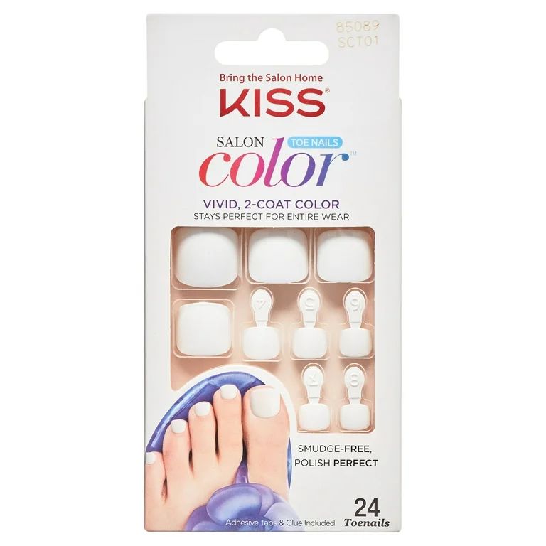 KISS Salon Color Toenails, White - This Is Classic | Walmart (US)