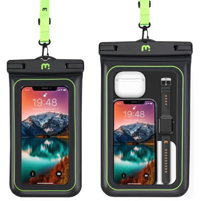 MyBat Pro Universal Floating Waterproof Phone Pouch-Fit for Phones 8'' and 9'' (2pcs) - Black | Target