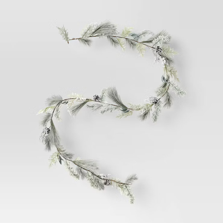 Extra Large Artificial Heavy Flocked Garland - Threshold™ | Target