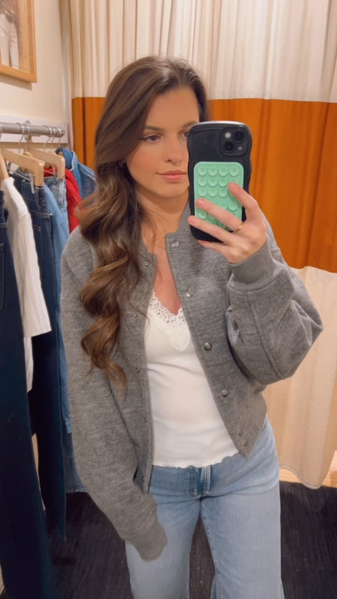 // bomber jacket // comes in some other colors but I really liked the grey - wearing a small // wearing a 27 in denim // 

#LTKgrwm #LTKootd #LTKdayinmylife