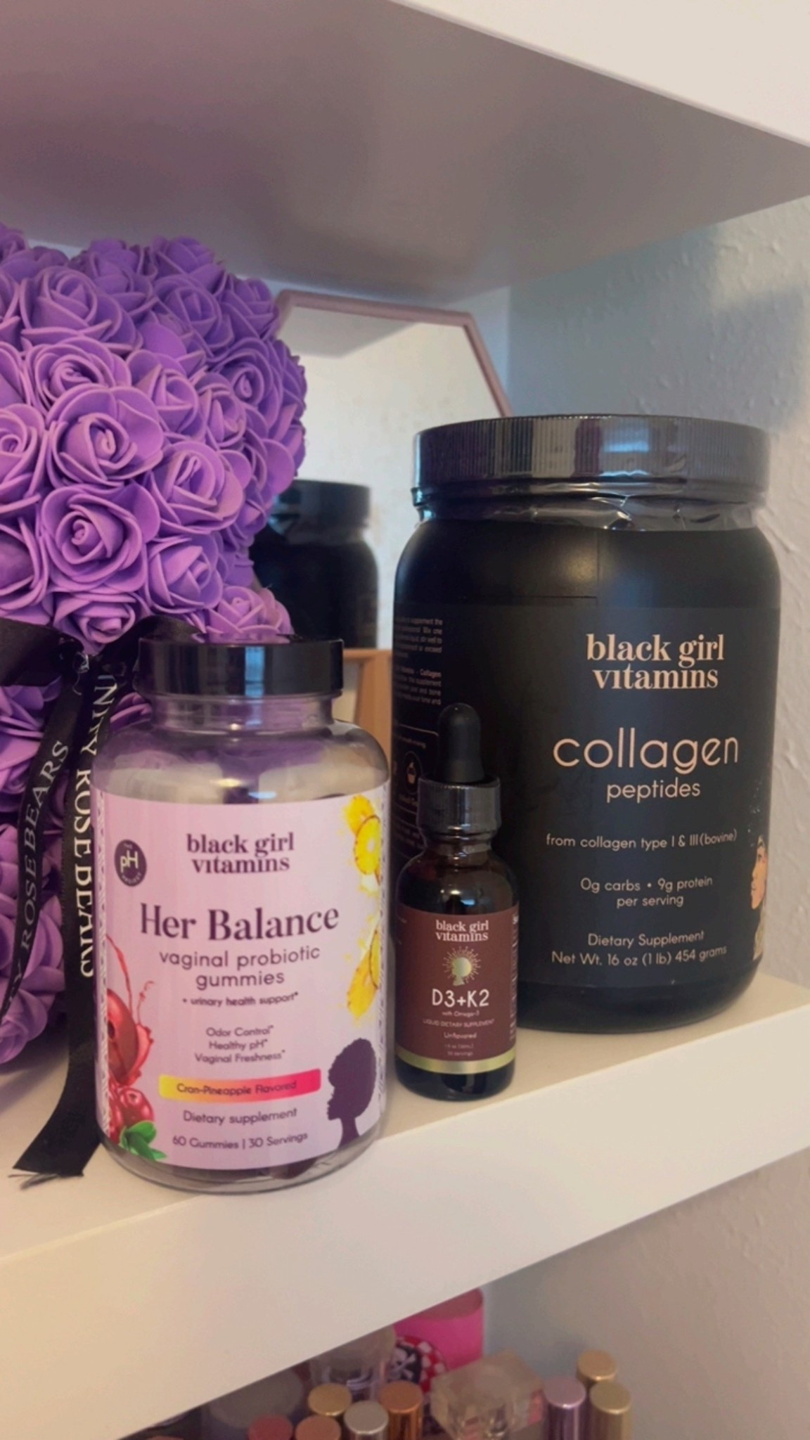 I have been a fan of Black Girl Vitamins collagen peptides, excited to try the D3/K2 drops and the vaginal probiotic gummies. 

#LTKActive #LTKBeauty #LTKselfcare