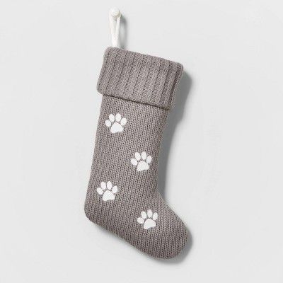 Knit Christmas Stocking Paw Print - Wondershop™ | Target