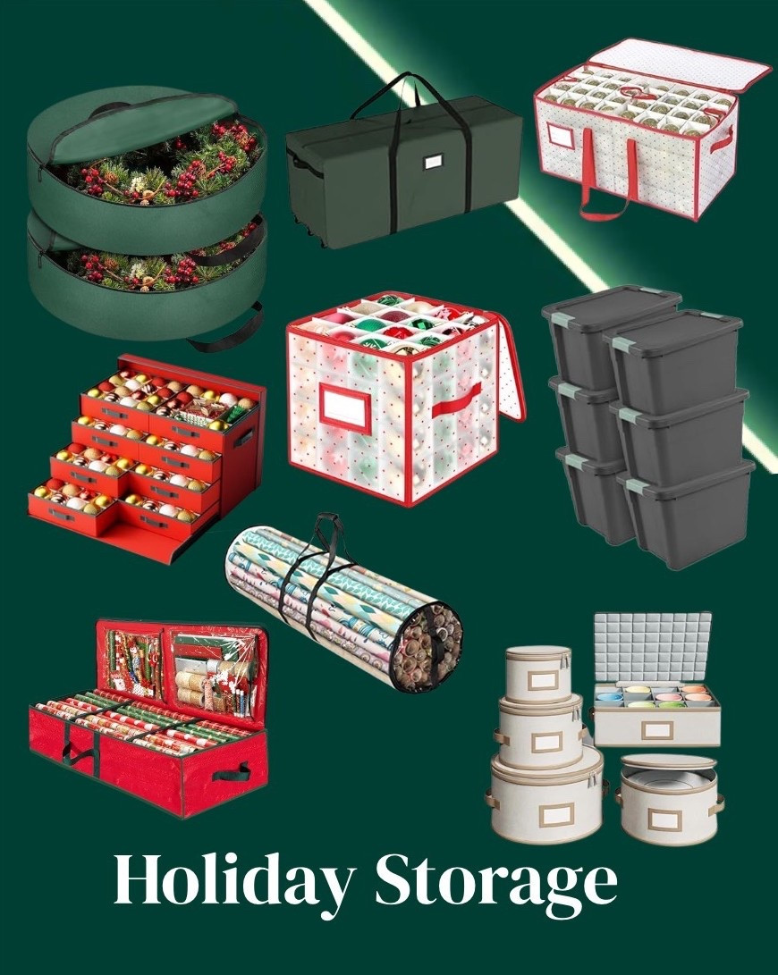 Christmas storage for all the holiday decor 🙌🏼 it makes your life 10x easier and more enjoyable when everything is organized and stored away like this! 

christmas storage | christmas decor storage | holiday storage | christmas organization | storage and organization | christmas tree storage | christmas ornament storage | china storage | wreath storage | ornament | gift wrap | gift wrap storage | wrapping paper storage | amazon | amazon finds | new years | christmas 

#LTKSeasonal #LTKHoliday #LTKHome