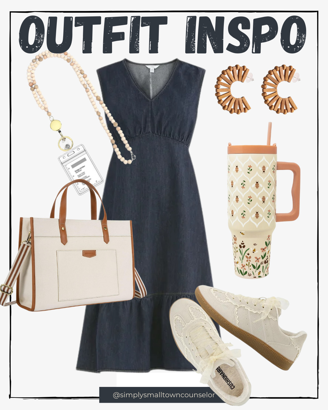 Affordable + adorable! This Walmart denim dress is such an easy throw-on-and-go piece—and it pairs perfectly with sneakers for a casual, comfy outfit inspo you’ll wear on repeat. 👟💙 #WalmartFashion #AffordableStyle #OOTD 

 