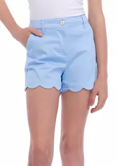 Crown & Ivy™ Girls 7-16 Scallop Shorts | Belk