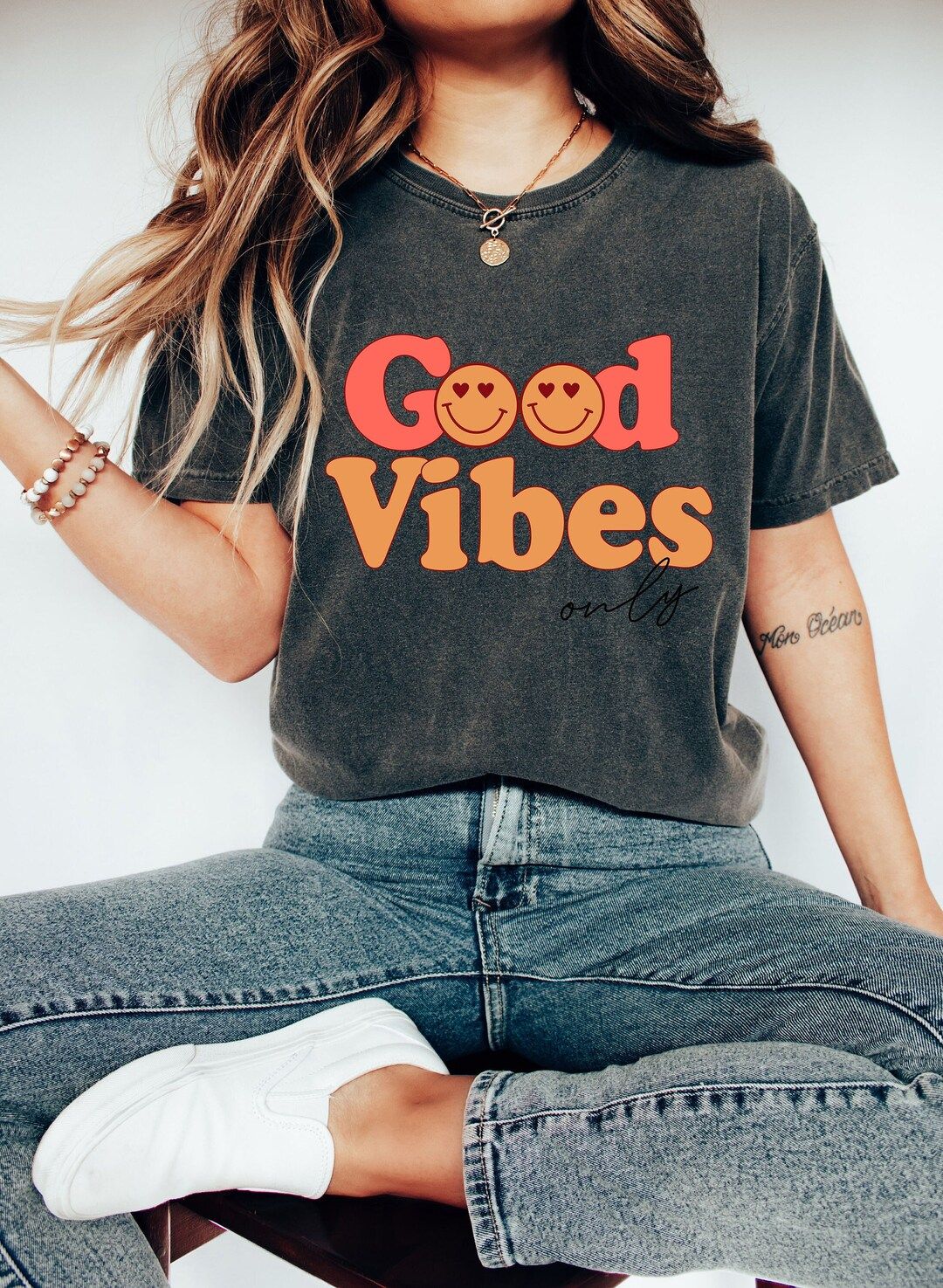 Good Vibes Only Shirt, Summer Vacation Shirt, Good Vibes Shirt, Happy Mind Tee, Trendy Comfort Co... | Etsy (US)