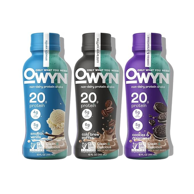 Amazon.com : OWYN Plant Based Protein Shake, 20g Vegan Protein from Organic Pumpkin seed, Flax, P... | Amazon (US)