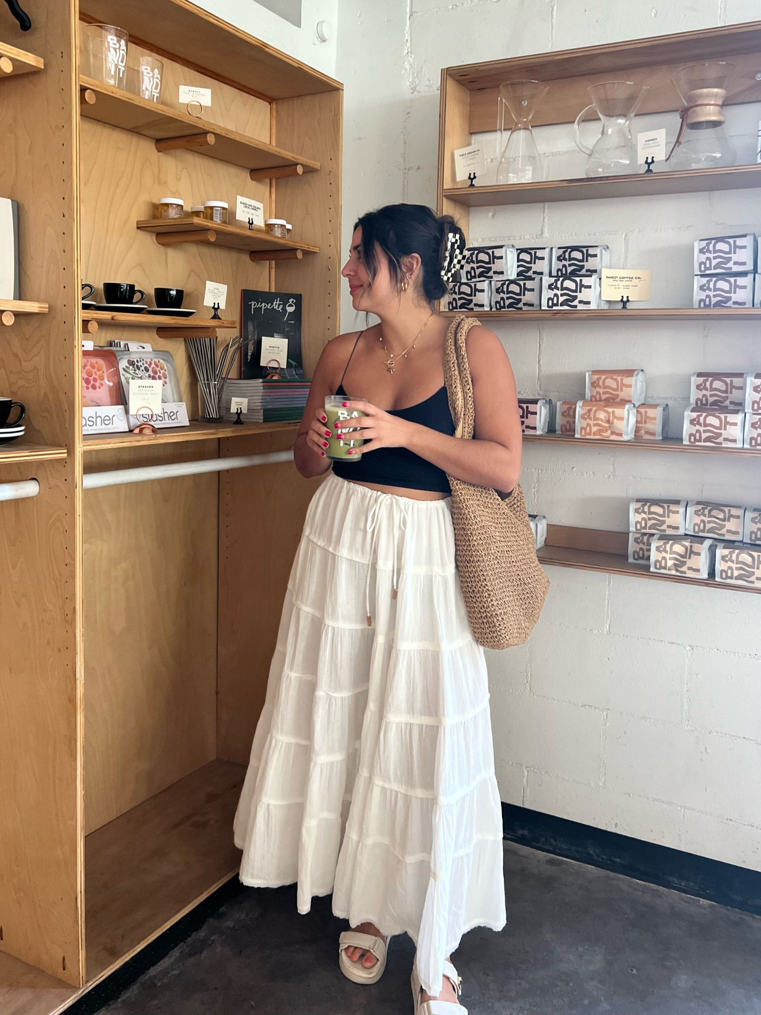 Wore this maxi skirt for a day out in St. Pete & it was so comfy! A little $ but it’s worth every penny. Not see thru & has great movement. Paired it with this simple top which is a great staple. I wear Nippies with this & looks great! Both true to size, M!

#LTKtravel #LTKSeasonal #LTKfindsunder100