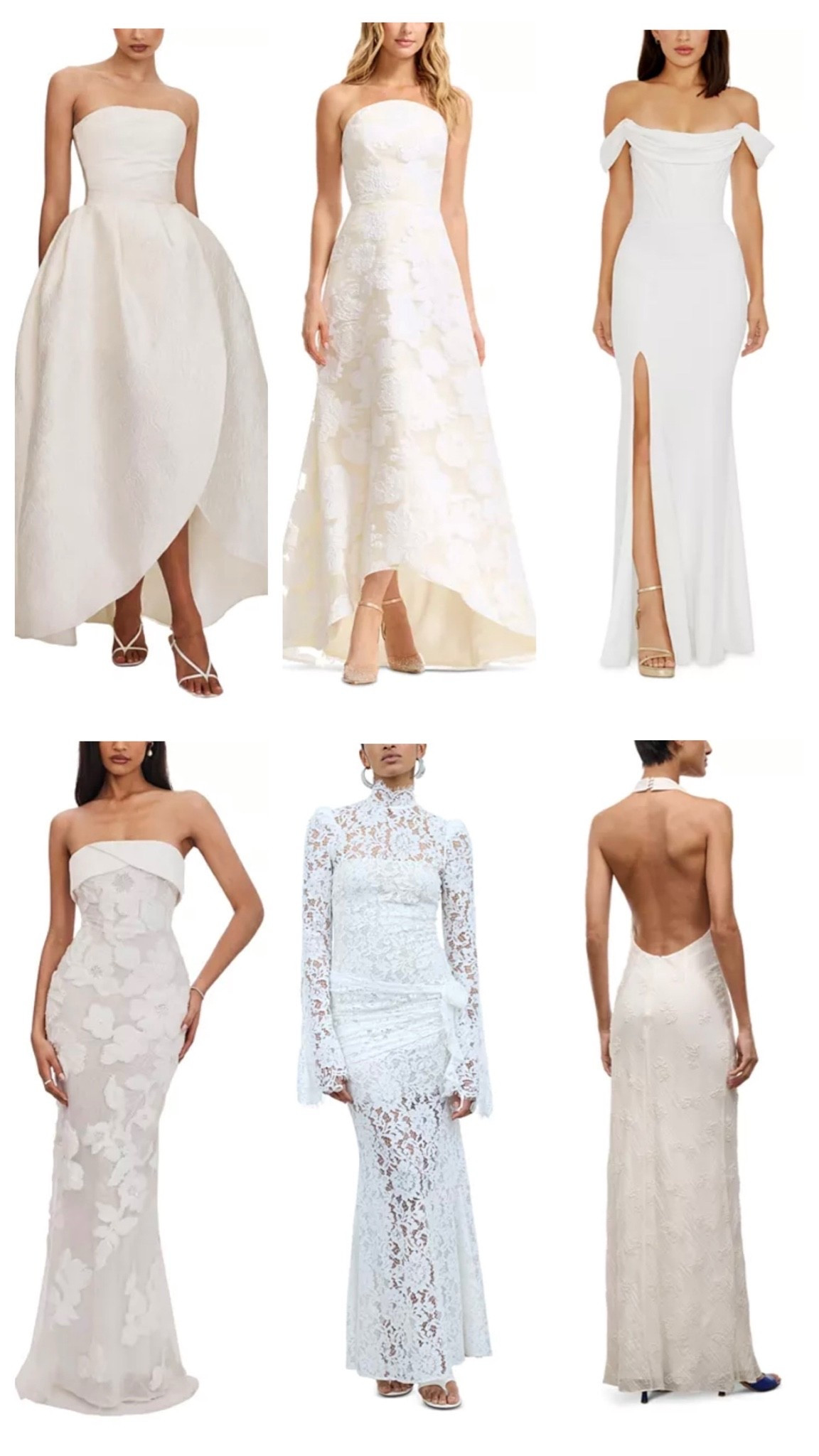 Affordable, simple bridal wedding dresses at Bloomingdale’s.

Reception dresses, bride wedding dresses, courthouse elopement dresses, long white dresses, minimalist wedding dresses, or micro wedding dresses.

#LTKWedding #LTKSeasonal