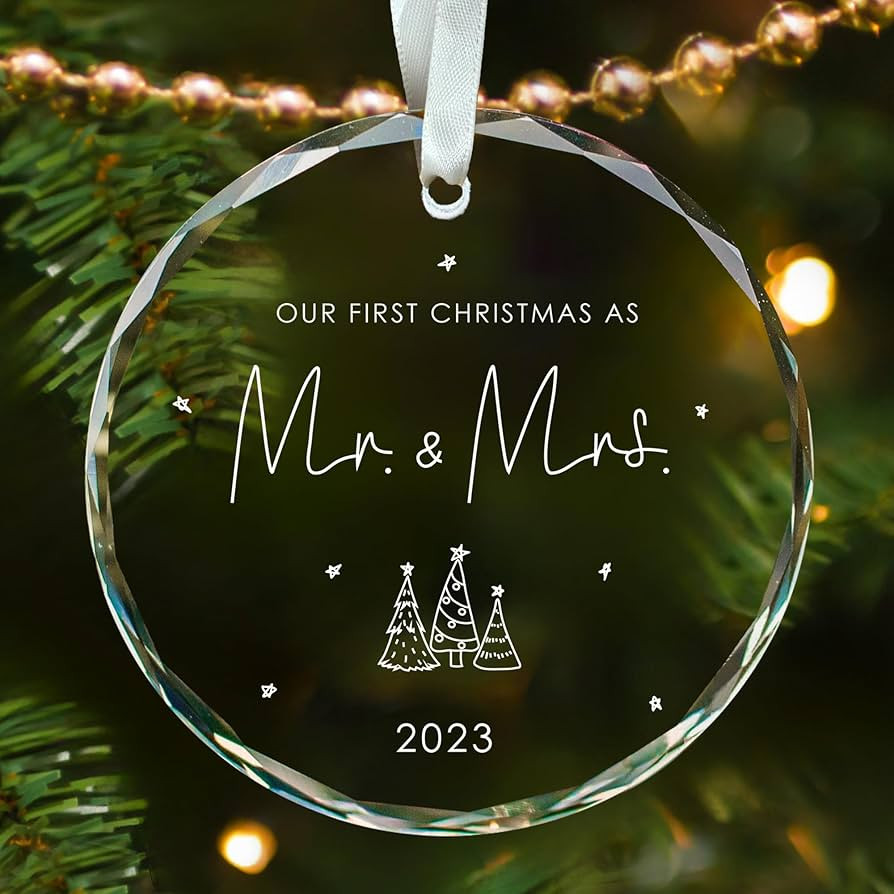 First Christmas Married Ornament 2023 - Just Married Couple Gifts for Newly Married Couples - Mr ... | Amazon (US)