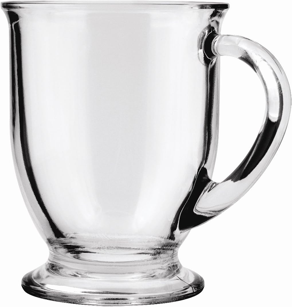 Anchor Hocking Cafe Mug, 1 Count (Pack of 1), Clear | Amazon (US)
