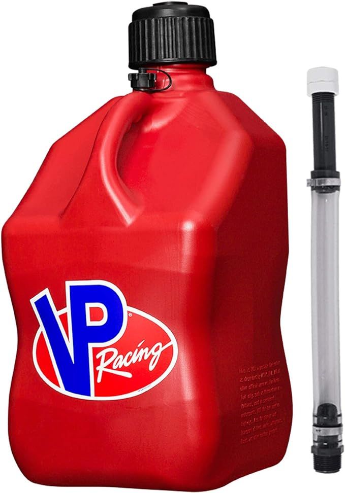 VP Racing Fuels 3512 + 3044B 5 Gallon Square Red Racing Utility Jug w/ 14 Inch Deluxe Filler Hose | Amazon (US)