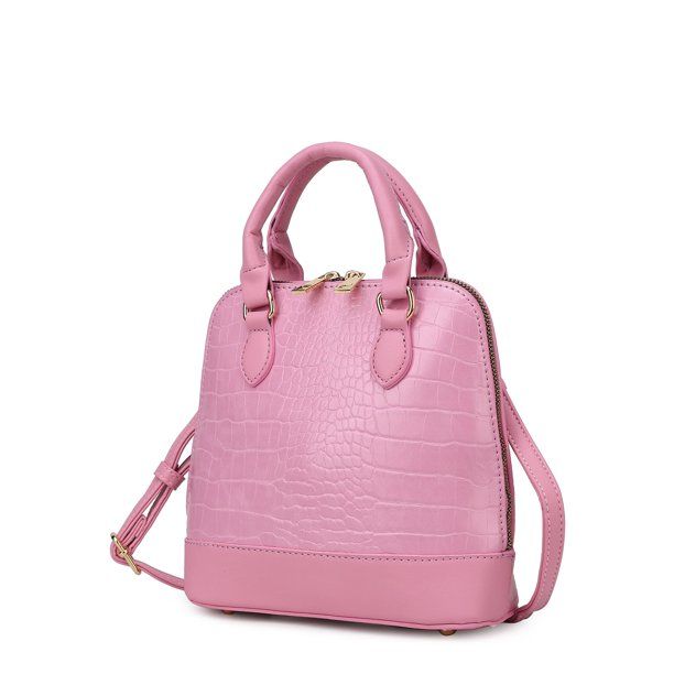 MKF Collection Kennedy Vegan Leather Women's Small Crossbody Satchel Handbag by Mia K., Pink - Wa... | Walmart (US)