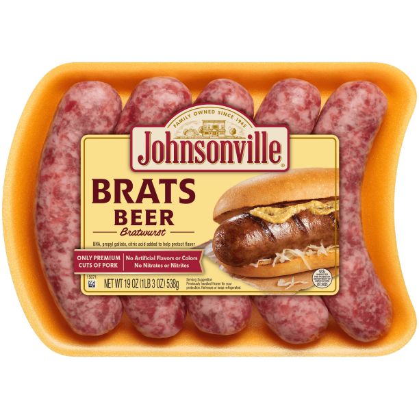 Johnsonville Beer Brats, 5 Links, 19 oz - Walmart.com | Walmart (US)