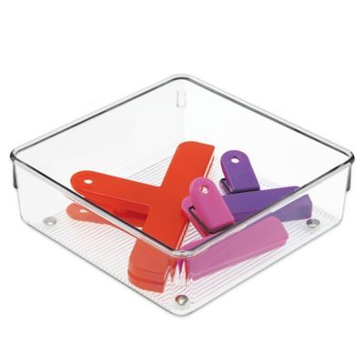 InterDesign® Linus Acrylic 6.4-Inch x 6.4-Inch Drawer Organizer | Bed Bath & Beyond
