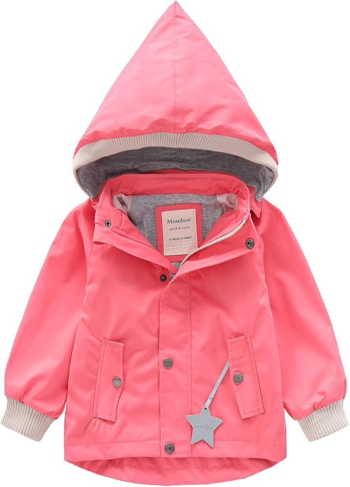 BINIDUCKLING Kids Rain Jacket Toddler Raincoat Girls Boys Spring Jacket 2-8 Years | Amazon (US)