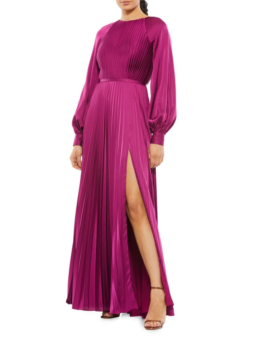 Ieena Pleated A-Line Chiffon Gown | Saks Fifth Avenue