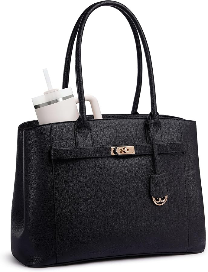 LOVEVOOK Laptop Tote Bag for Women, Large Computer Work Bag for Teacher Nurse Business PU Leather... | Amazon (US)